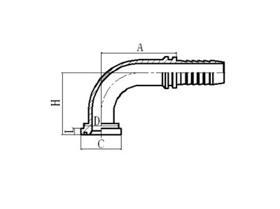 87391 90°SAE法兰3000 PSI